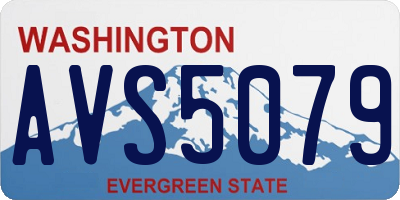 WA license plate AVS5079