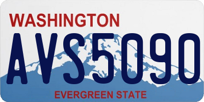 WA license plate AVS5090