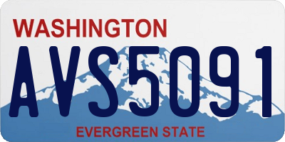 WA license plate AVS5091