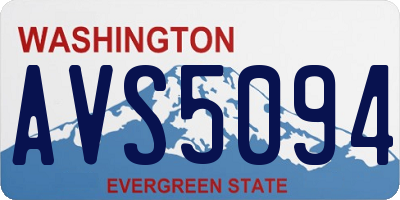 WA license plate AVS5094