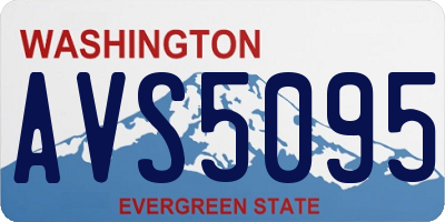 WA license plate AVS5095