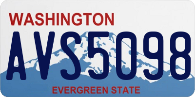 WA license plate AVS5098