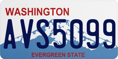 WA license plate AVS5099
