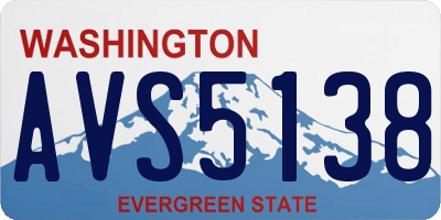 WA license plate AVS5138
