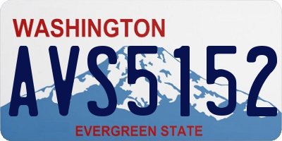 WA license plate AVS5152