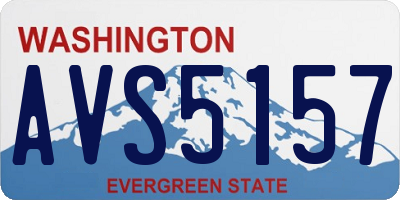 WA license plate AVS5157