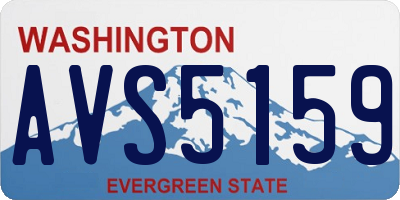 WA license plate AVS5159