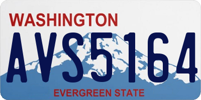 WA license plate AVS5164