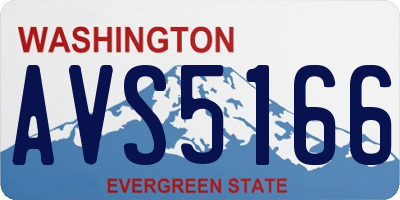 WA license plate AVS5166