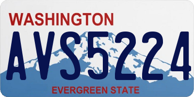 WA license plate AVS5224