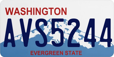 WA license plate AVS5244