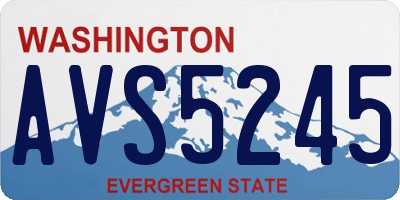 WA license plate AVS5245