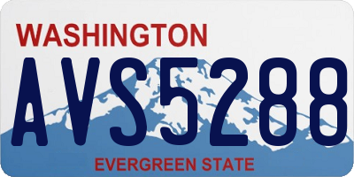 WA license plate AVS5288