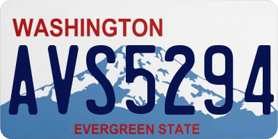 WA license plate AVS5294