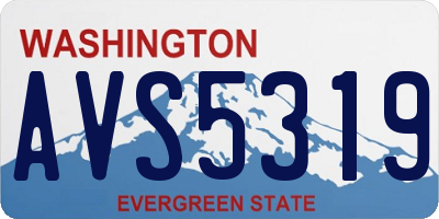 WA license plate AVS5319