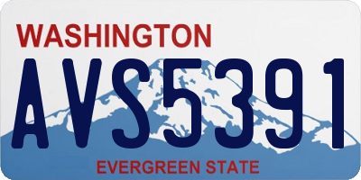 WA license plate AVS5391