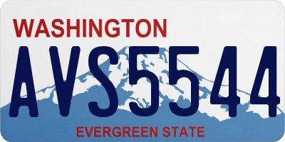 WA license plate AVS5544