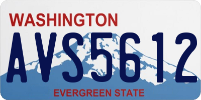 WA license plate AVS5612