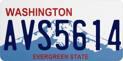 WA license plate AVS5614