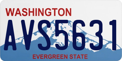WA license plate AVS5631