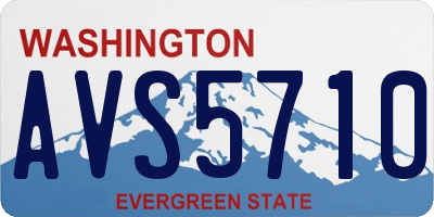 WA license plate AVS5710