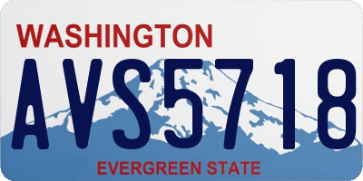 WA license plate AVS5718