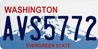 WA license plate AVS5772