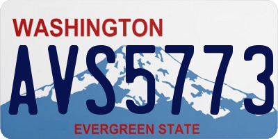 WA license plate AVS5773