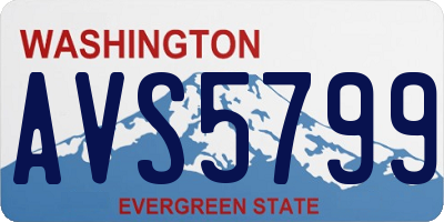 WA license plate AVS5799