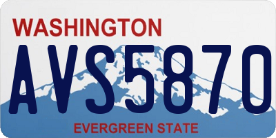 WA license plate AVS5870
