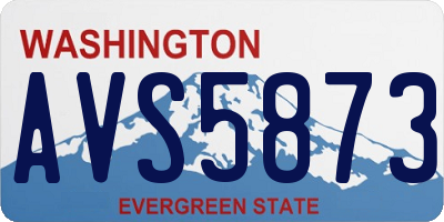 WA license plate AVS5873