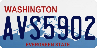 WA license plate AVS5902