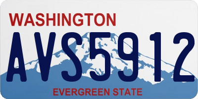 WA license plate AVS5912