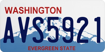 WA license plate AVS5921
