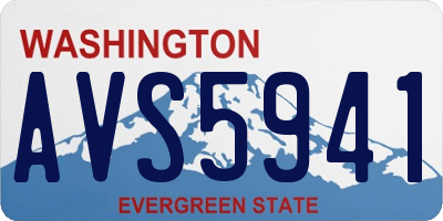 WA license plate AVS5941