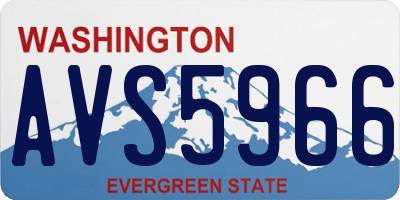 WA license plate AVS5966