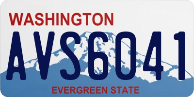 WA license plate AVS6041