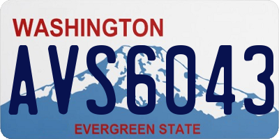 WA license plate AVS6043