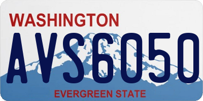 WA license plate AVS6050