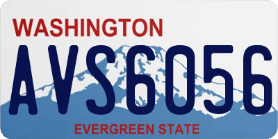 WA license plate AVS6056