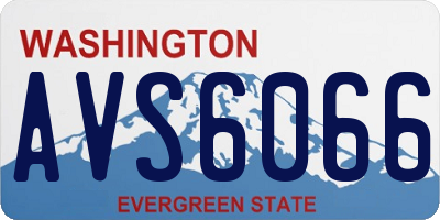 WA license plate AVS6066