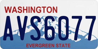 WA license plate AVS6077