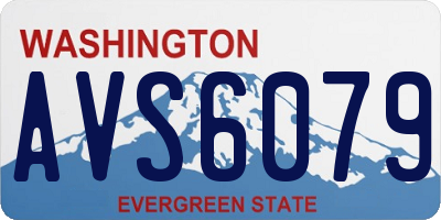 WA license plate AVS6079