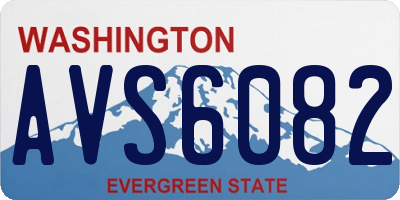WA license plate AVS6082