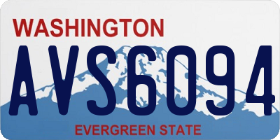 WA license plate AVS6094