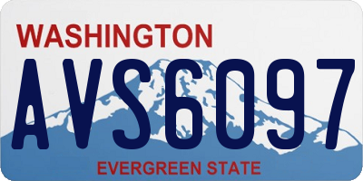 WA license plate AVS6097