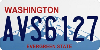 WA license plate AVS6127