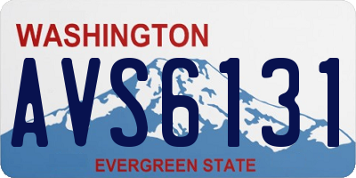 WA license plate AVS6131