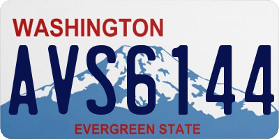 WA license plate AVS6144