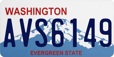 WA license plate AVS6149
